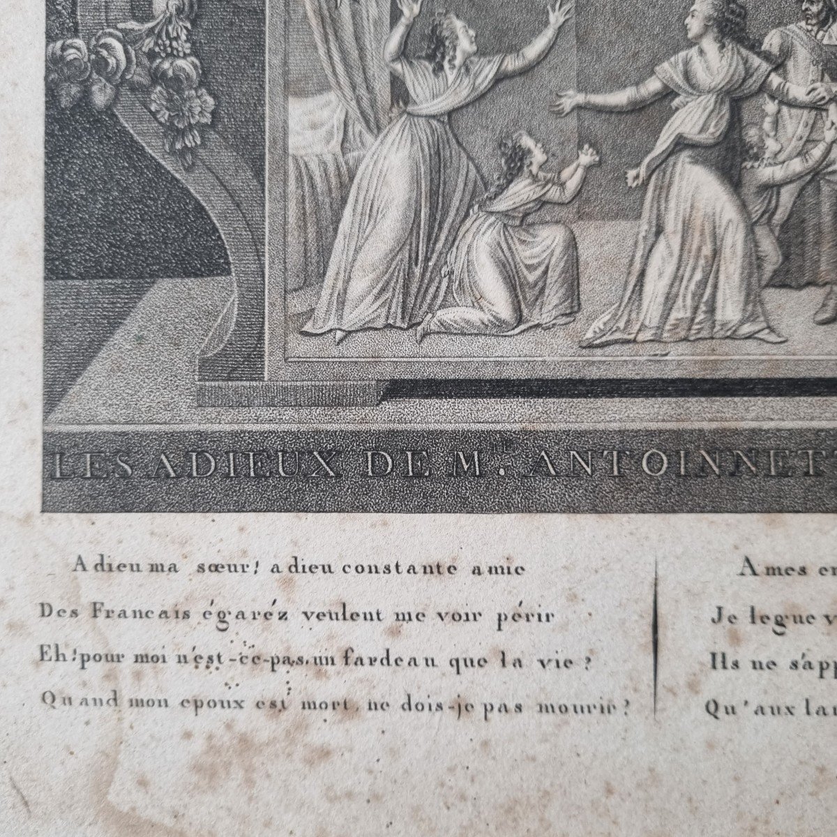 LOUIS XVI MARIE ANTOINETTE LES,ADIEUX RARES GRAVURES FIN XVIII DEBUT XIXe SOUVENIR ROYALISTES-photo-5