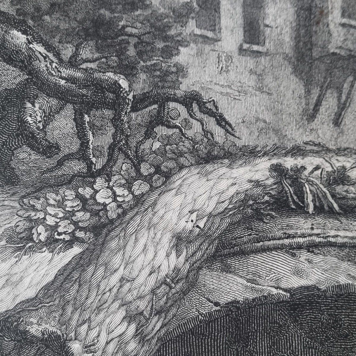 MAURO GANDOLFI - LA RENCONTRE DE DIOGENE ET ALEXANDRE GRANDE GRAVURE DE 1802-photo-2