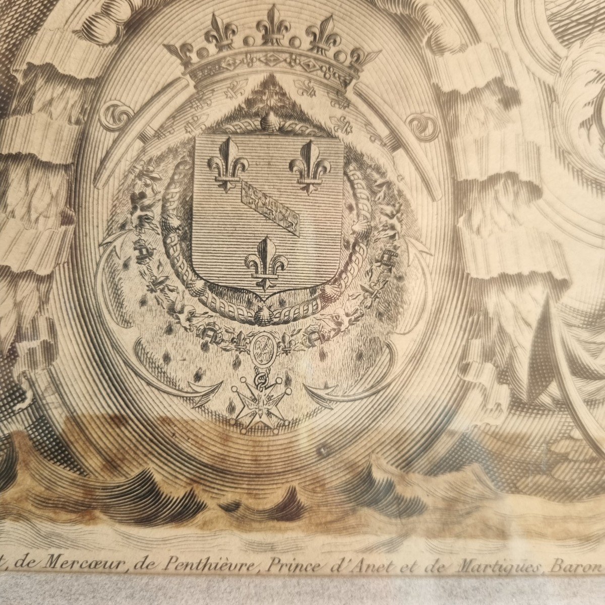 GRAVURE D'APRÈS MIGNARD - xviie - CESAR DE  BOURBON DUC DE VENDOME PORTRAIT-photo-3