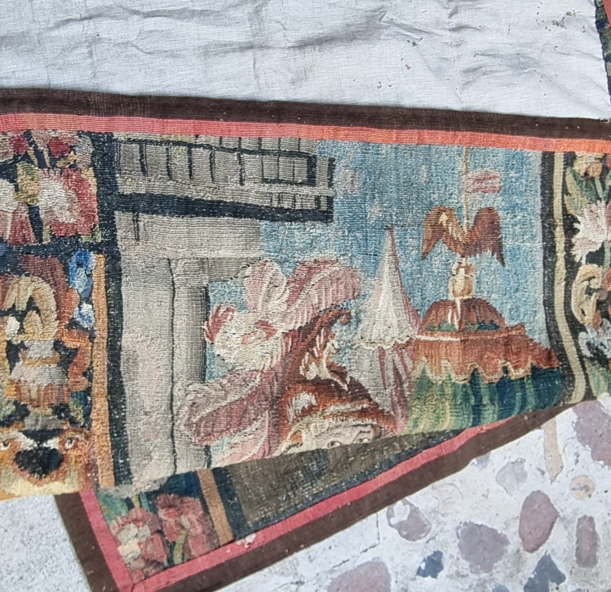 Alexander The Great Tapestry 17th Century From Aubusson-photo-3