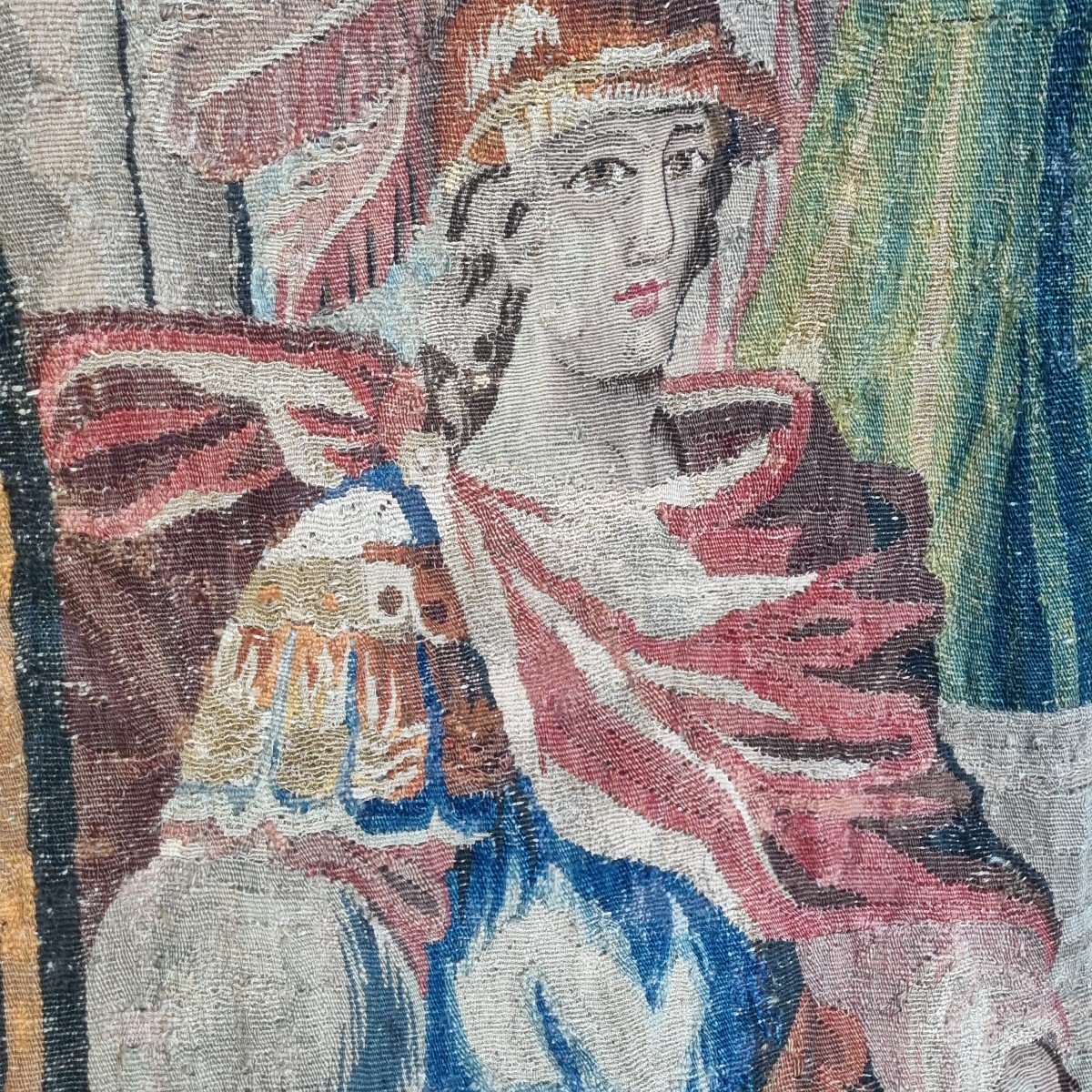 Alexander The Great Tapestry 17th Century From Aubusson-photo-4