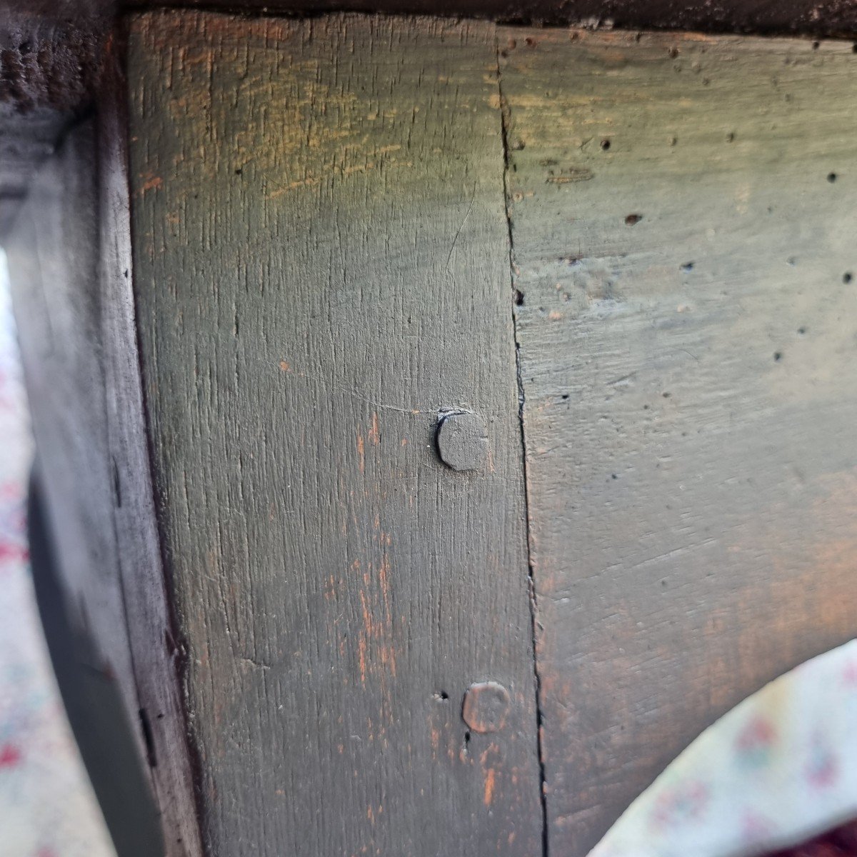 Small Louis XV Period Writing Table Or Side Table 18th Century In Blackened Wood-photo-7