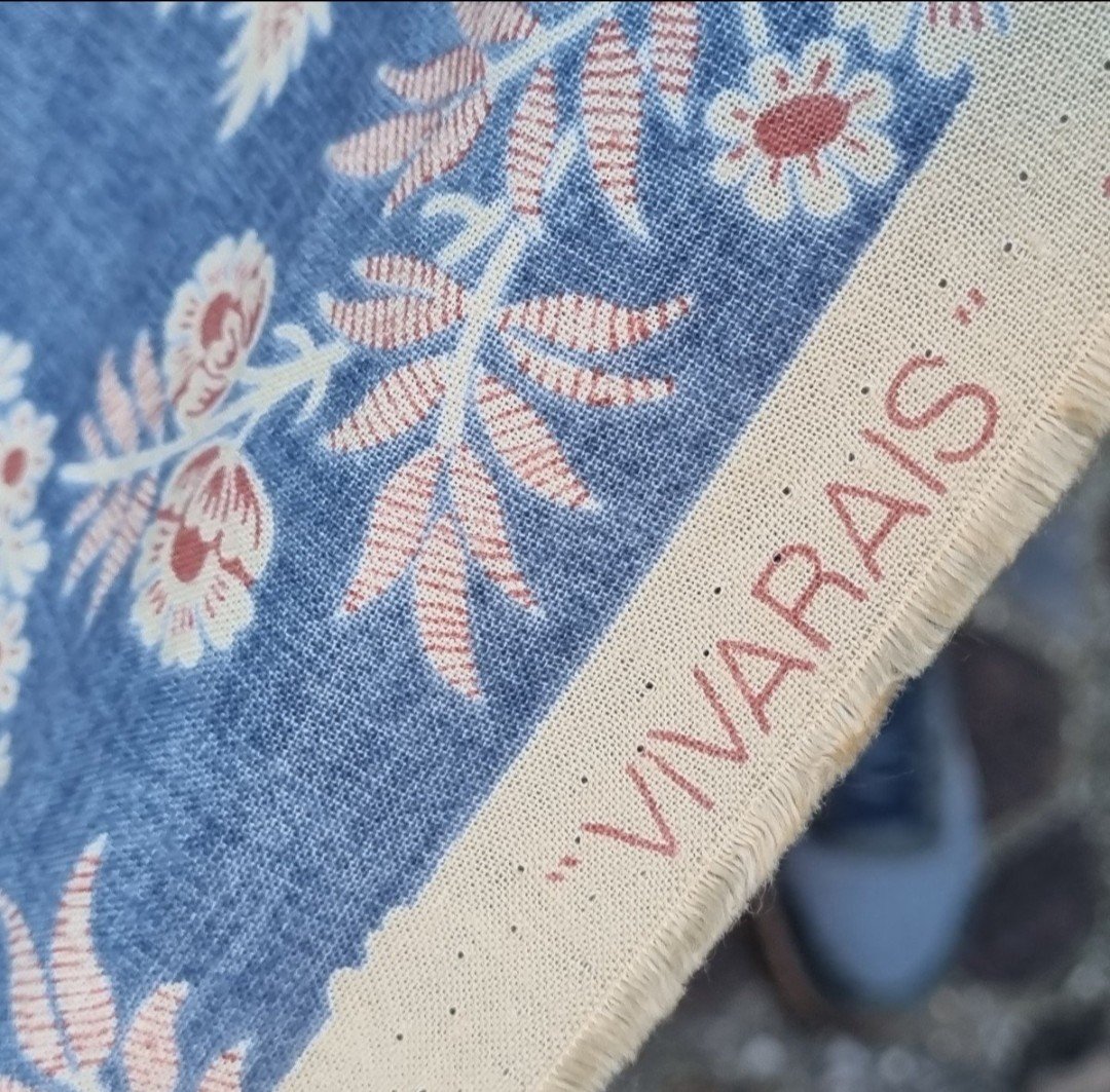 Roll Of Fabric 17 Meters Louis XVI Style Roland Sigrist Vivarais Indiennes De Jouy Indigo -photo-7