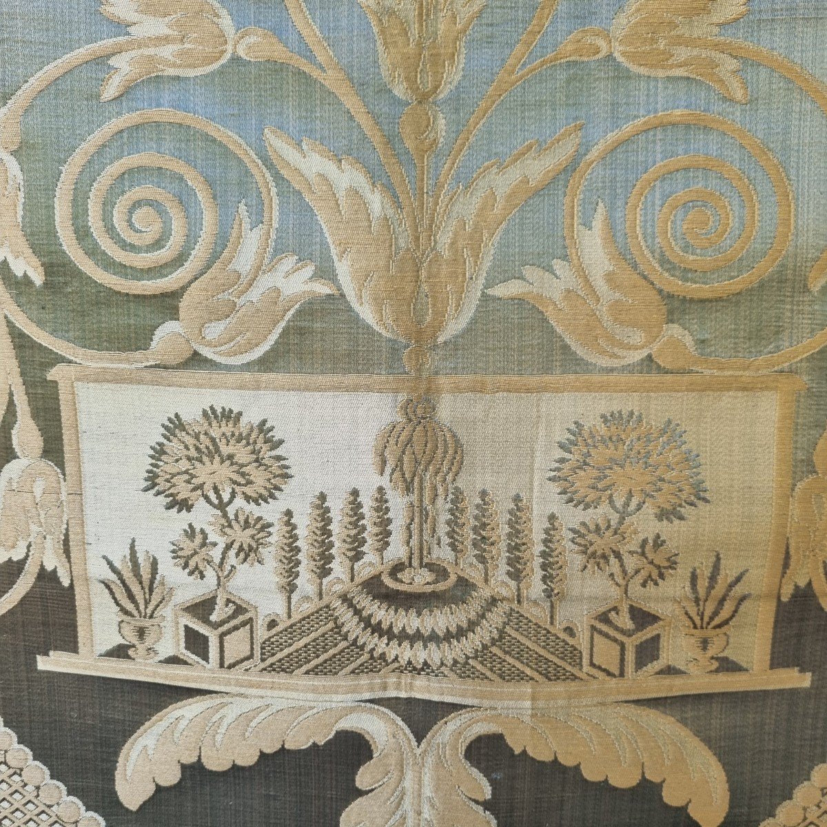PANNEAU LAMPAS DE SOIE LOUIS XVI FAUTEUIL TENTURE TASSINARI ?-photo-3