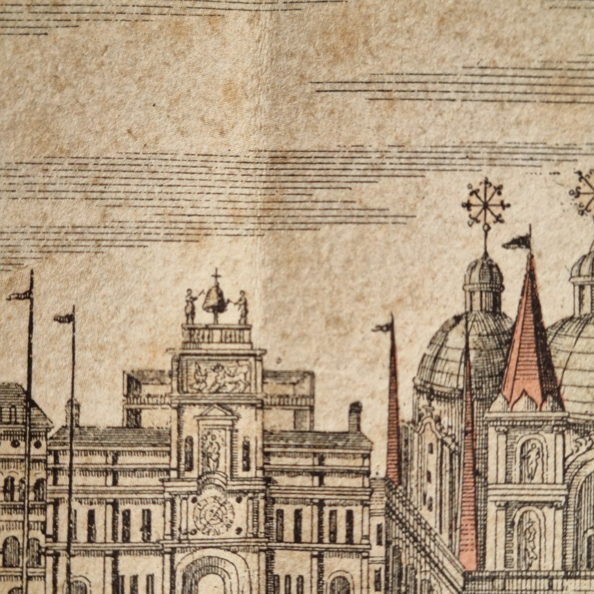 Optical View Of Venice Saint Mark's Square Italy Prospect Collection 2nd Engraving Print-photo-3