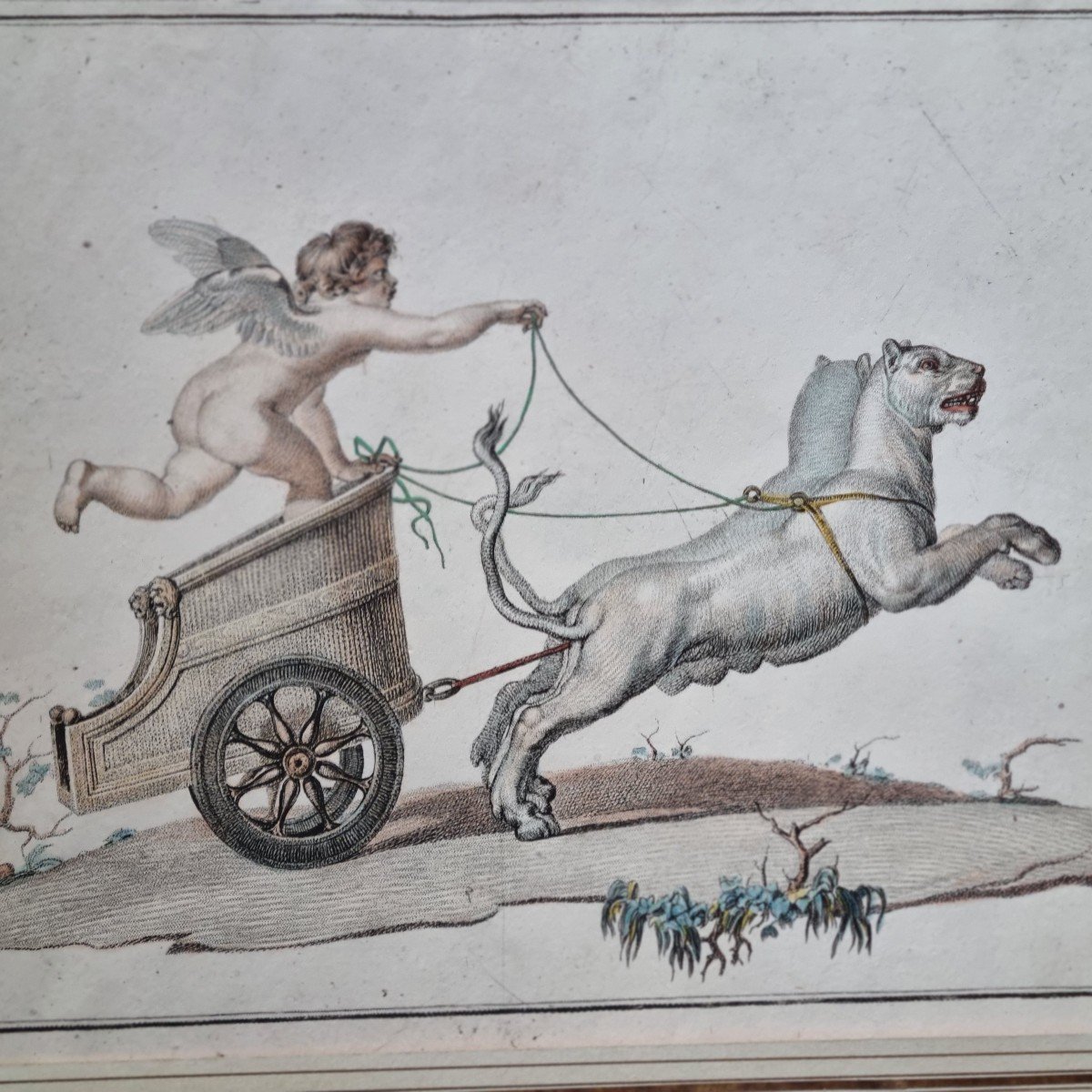 PAIRE DE GRAVURES VERS 1800 DIRECTOIRE CONSULAT A L'ANTIQUE POMPEI ERCULANUM-photo-7