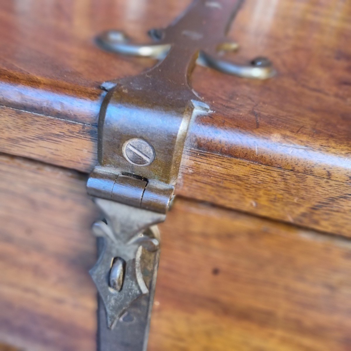 Camphor Wood Travel Trunk Wardrobes Comte d'Adhemar De Monteil Couronne-photo-2