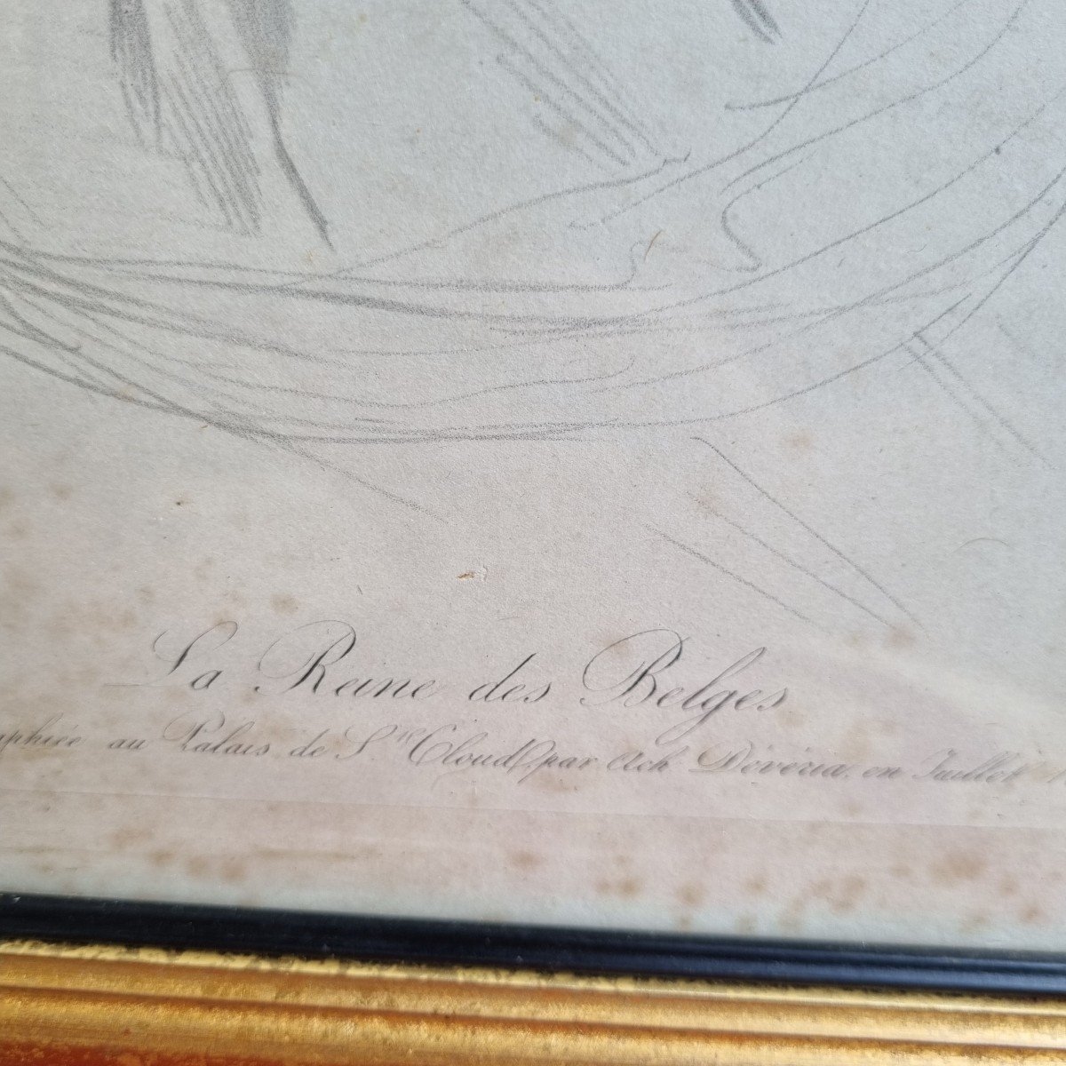 Louise Of Orleans Queen Of The Belgians Belgium Engraving Deveria Royal -photo-2