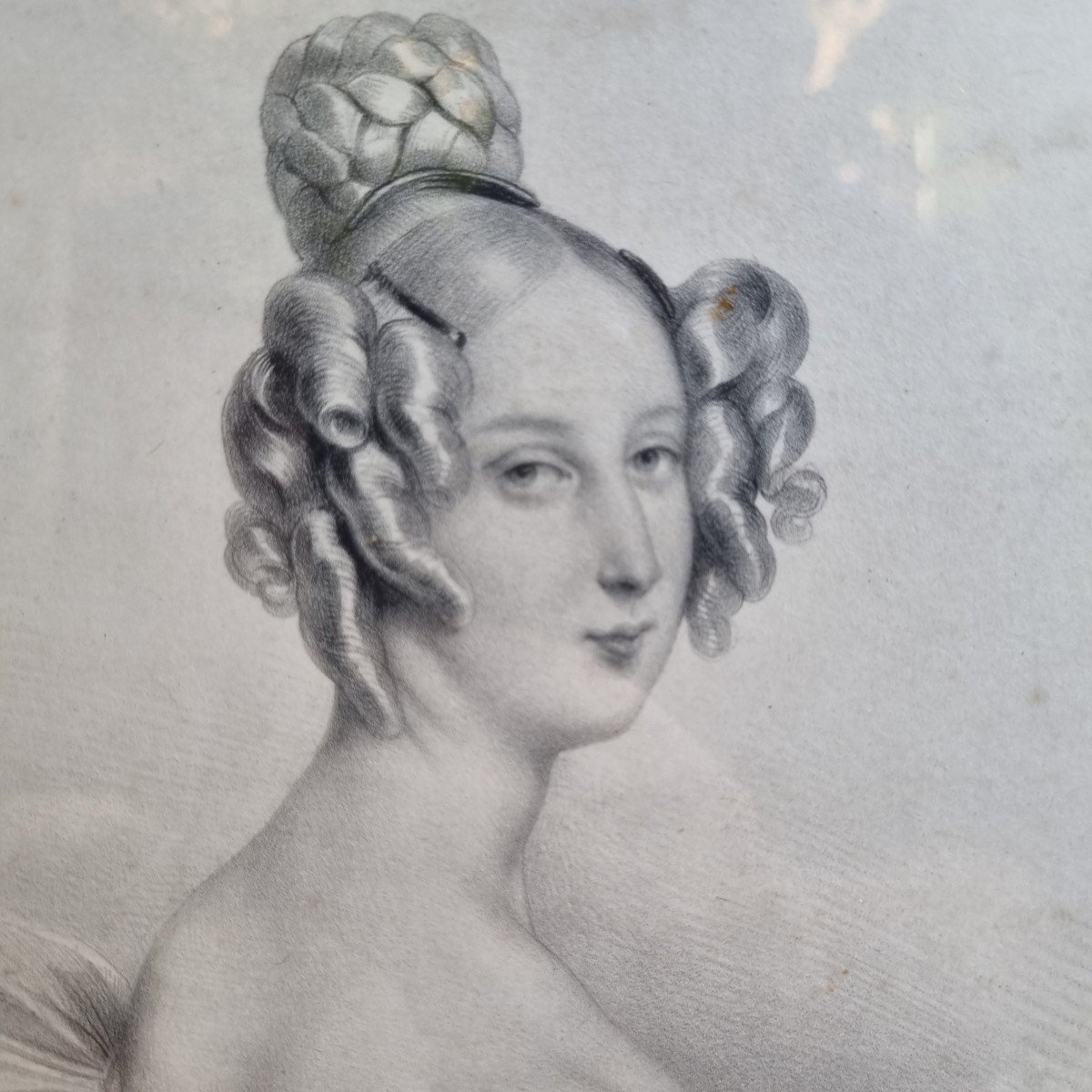 Louise Of Orleans Queen Of The Belgians Belgium Engraving Deveria Royal -photo-3