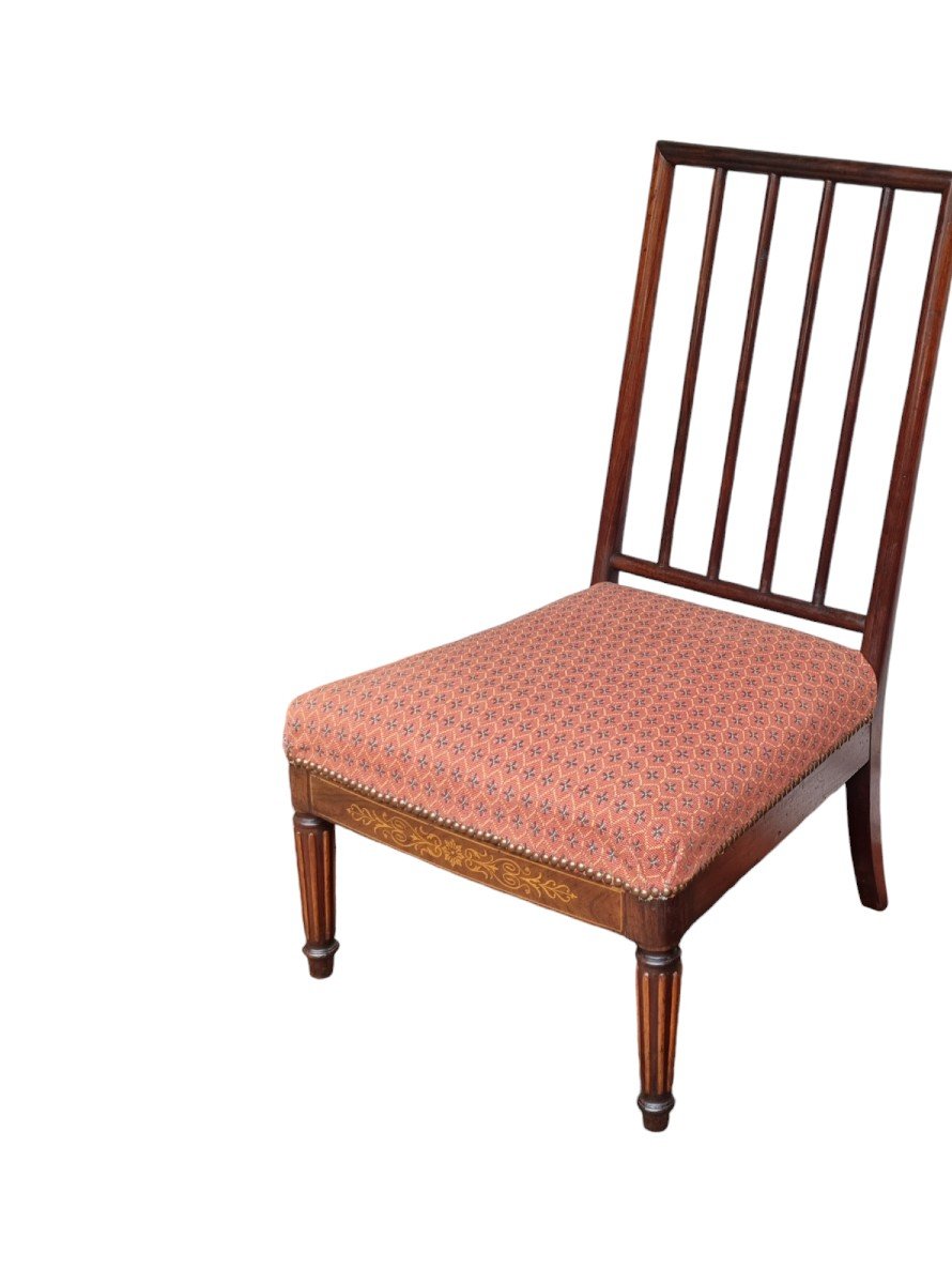 CHAISE CHAUFFEUSE ÉPOQUE CHARLES X ESTAMPILLE JEANSELME -photo-2
