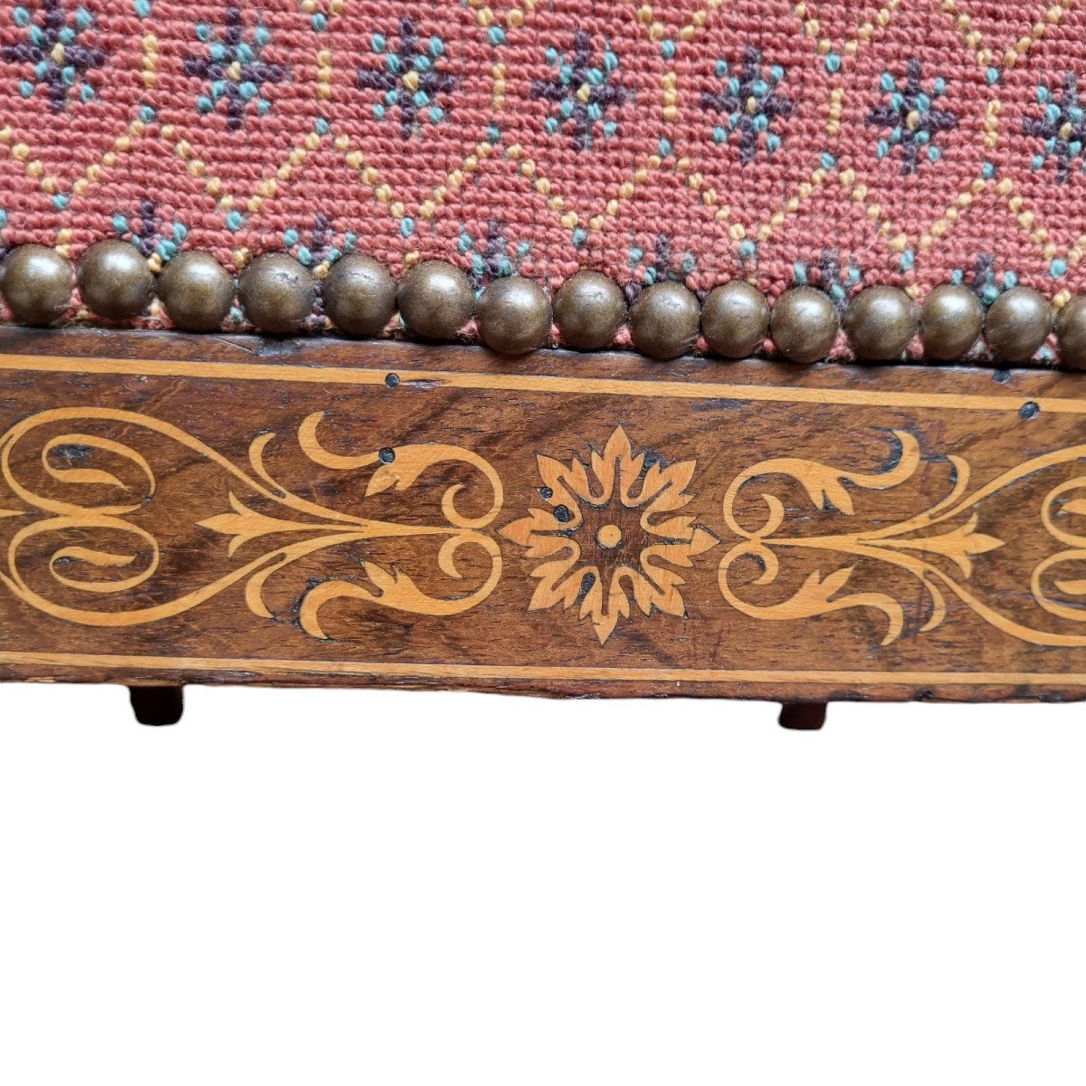 CHAISE CHAUFFEUSE ÉPOQUE CHARLES X ESTAMPILLE JEANSELME -photo-3