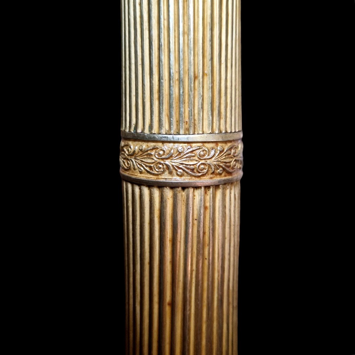 Pair Of Candle Holders Candlesticks Rn Gilt Bronze Empire Period Early 19th Century Consulate -photo-3
