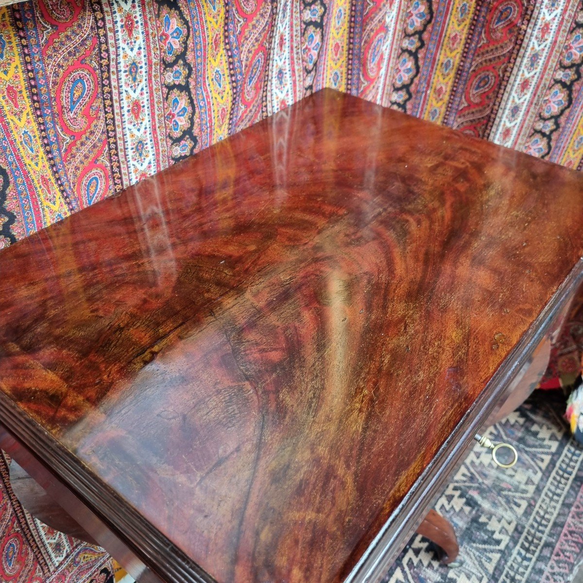 Charles X Period Games Table Mahogany Worker Circa 1830 Restoration-photo-3