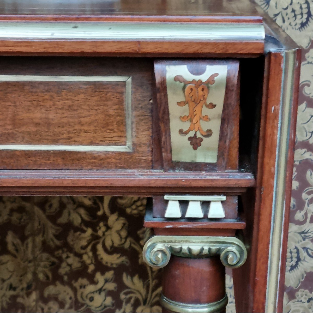 TABLE ÉPOQUE MILIEU XIXe NAPOLÉON III  LOUIS-PHILIPPE BOULLE A ÉCRIRE CONSOLE -photo-3