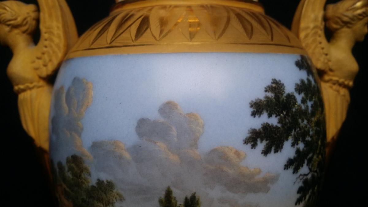 VASE EN SÈVRES OU PARIS FIN XVIIIE ou début XIXe-photo-5