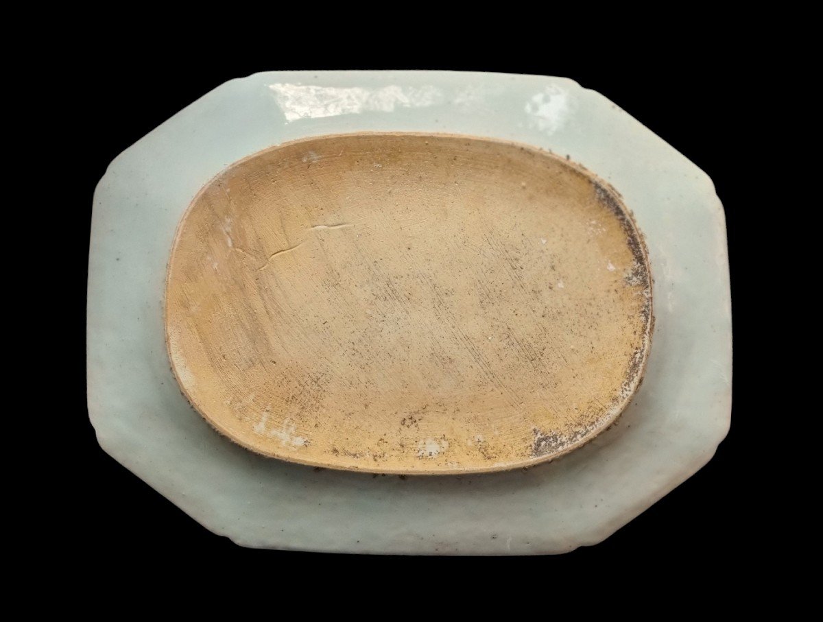 PLAT BLEU ET BLANC QIANLONG COMPAGNIE DES INDES ÉPOQUE XVIIIe  PORCELAINE DE CHINE-photo-2