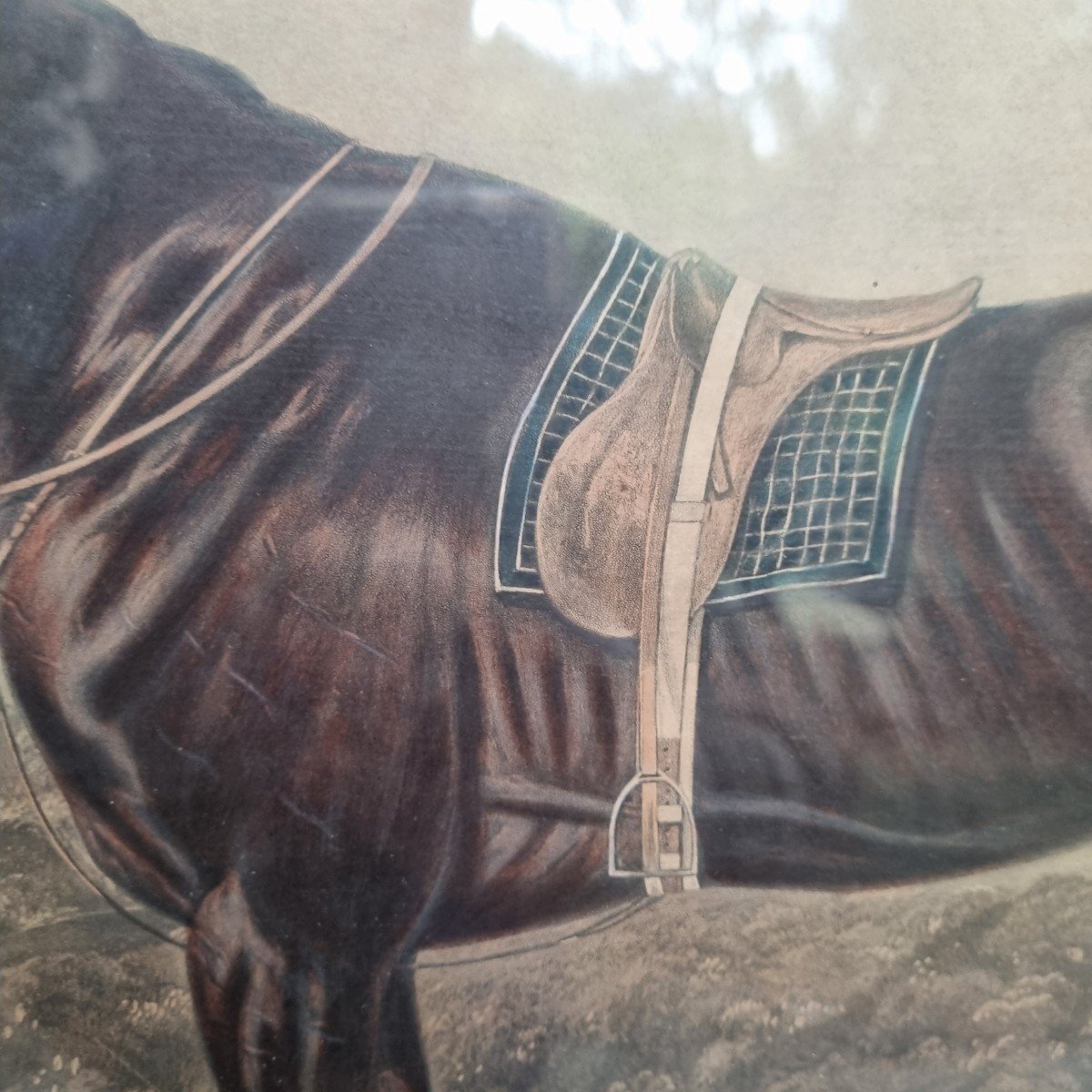 Large Engraving 102 X 80 Cm Flying Dutchman Derby D Epson 1849 English Engraving Horse -photo-7