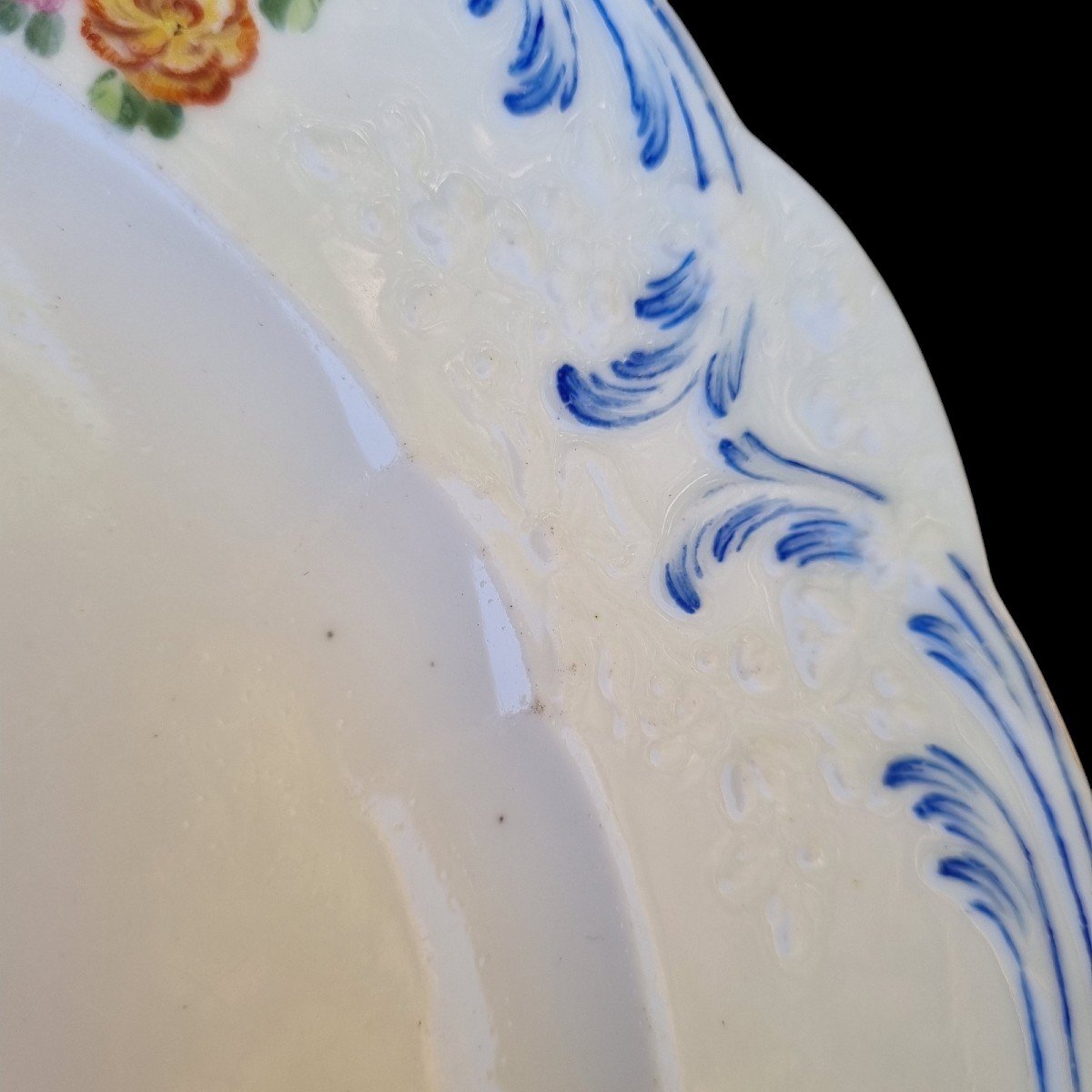 Sevres Porcelain 18th Century Louis XV Period Plate Signed Chulot-photo-3
