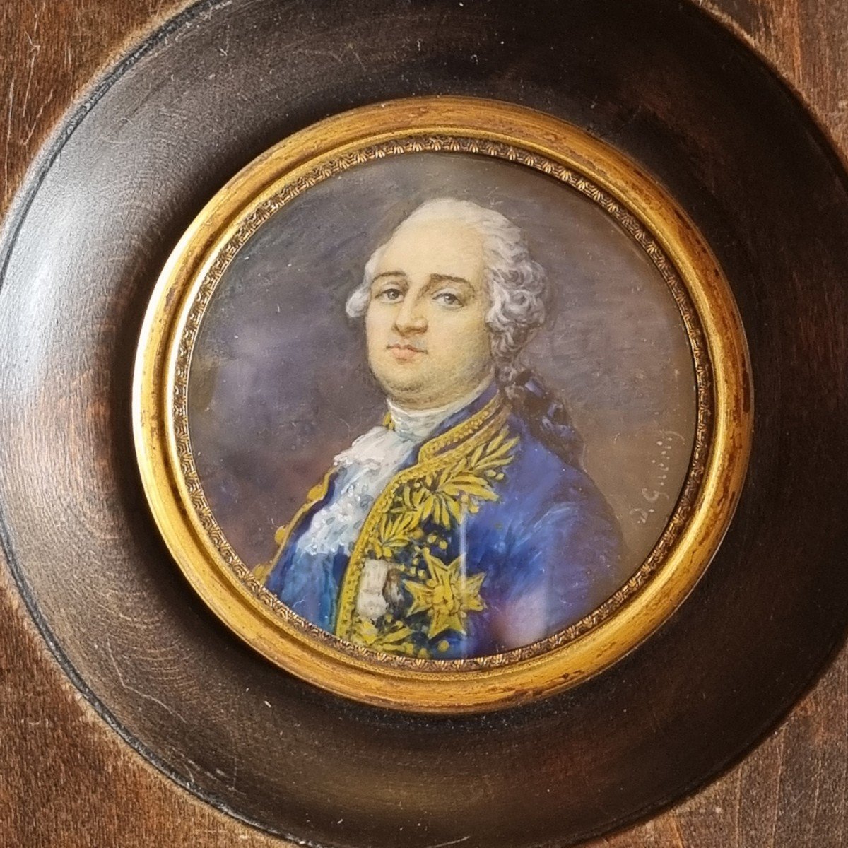 MINIATURE REPRÉSENTANT LOUIS XVI ROI DE FRANCE ÉPOQUE XIXe -photo-3