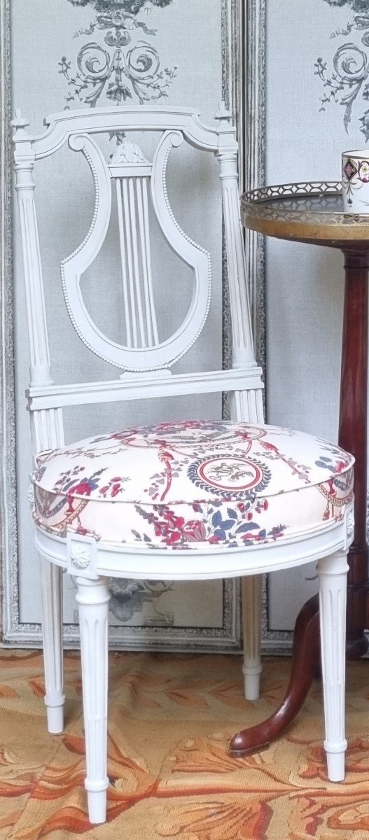 Louis XVI Style Lyre Chair Circa 1900
