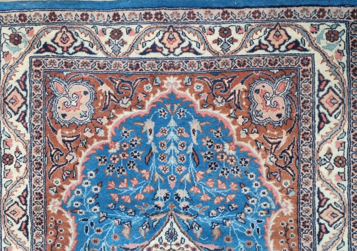 TAPIS PERSAN D'ORIENT FAIT MAIN NOUE IRAN VERS 1980 -photo-3