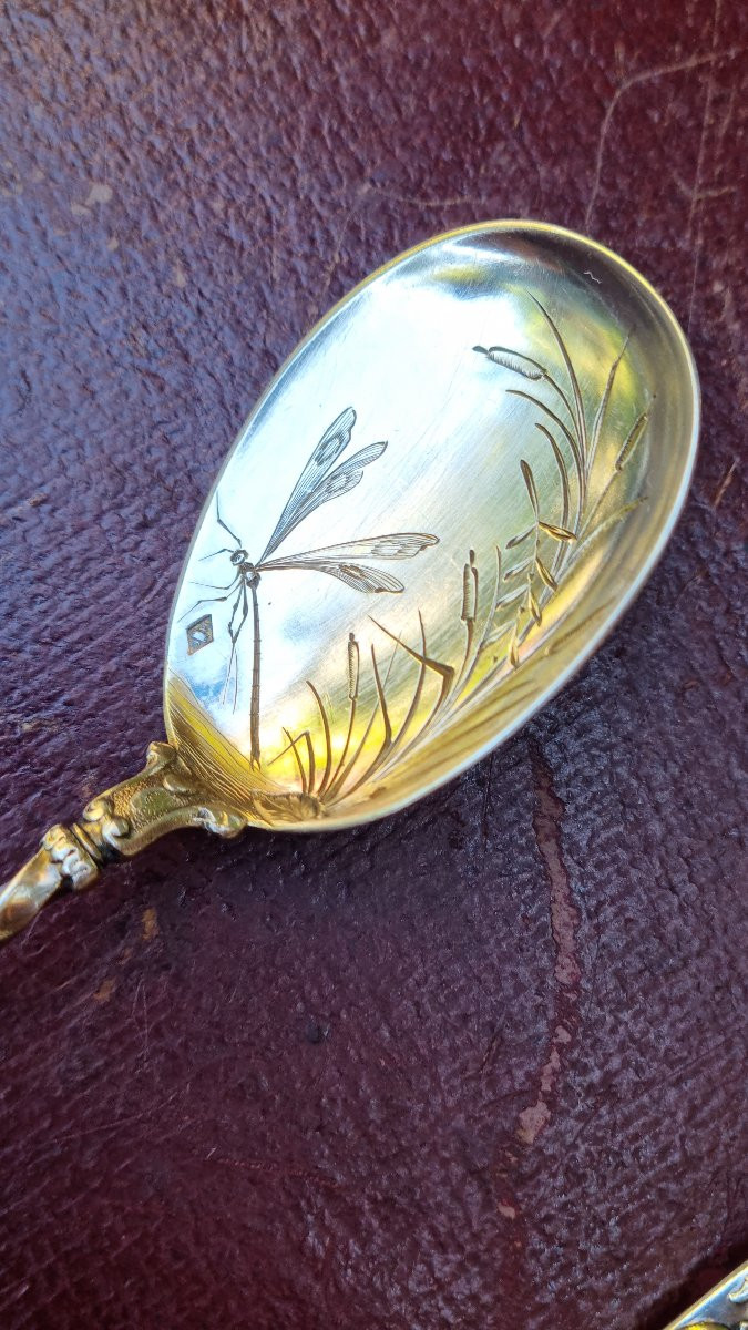 Art Nouveau Solid Silver Ice Set -photo-4