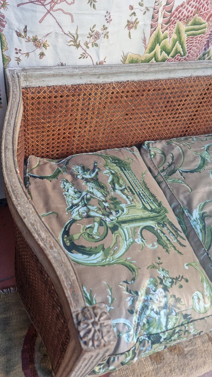Small Turkish-style Sofa Daybed Louis XVI Period Basket -photo-5