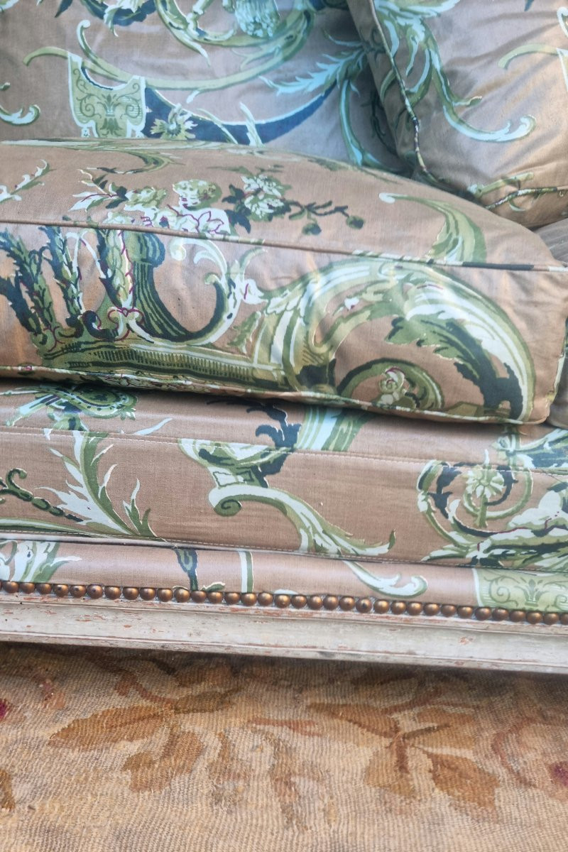 Small Turkish-style Sofa Daybed Louis XVI Period Basket -photo-6