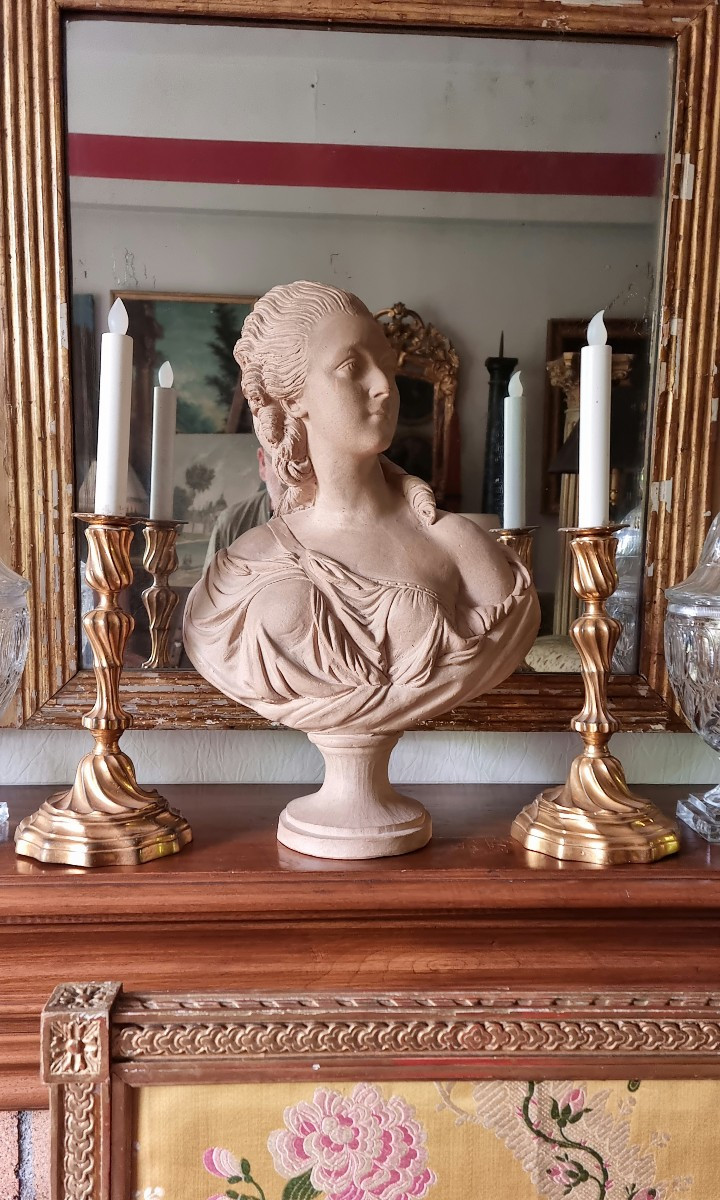 BUSTE EN TERRE CUITE COMTESSE DU BARRY 47 CM PAJOU MADAME 