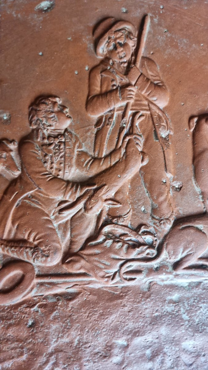 BAS-RELIEFS EN TERRE CUITE EPOQUE ROMANTIQUE LOUIS-PHILIPPE CHARLES X CHASSE CYNEGETIQUE-photo-3