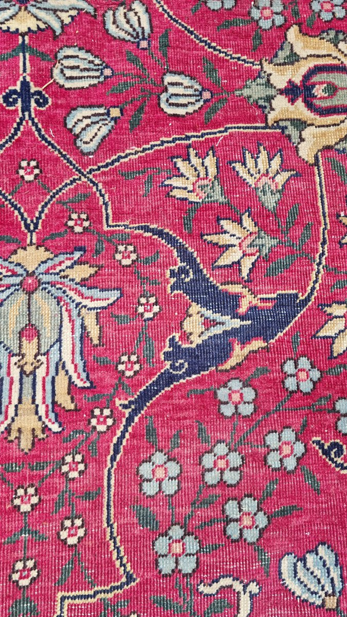 TAPIS  D'ORIENT IRAN NOUÉ MAIN PERSAN FAIT VERS 1960-photo-3