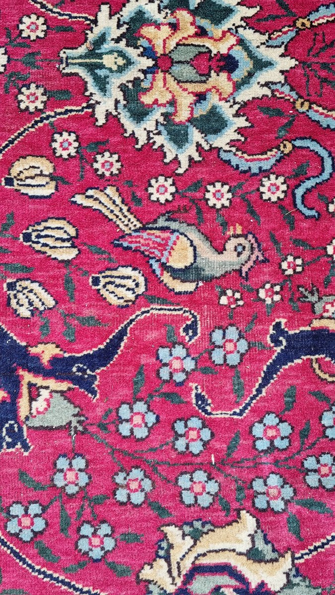 TAPIS  D'ORIENT IRAN NOUÉ MAIN PERSAN FAIT VERS 1960-photo-5