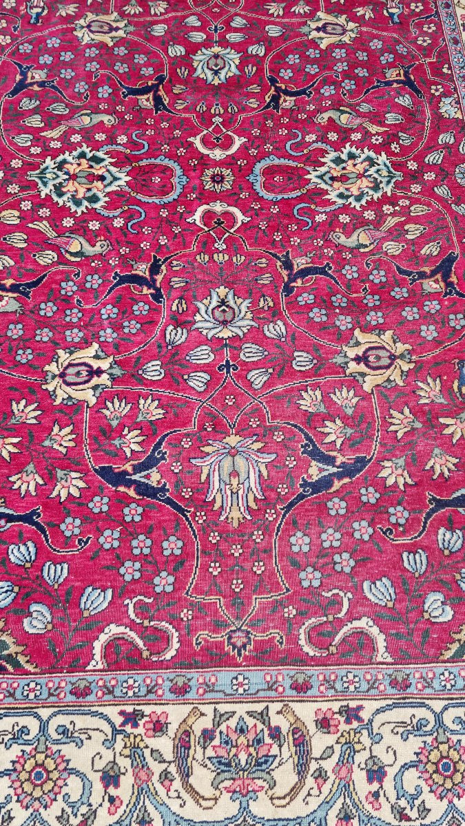 TAPIS  D'ORIENT IRAN NOUÉ MAIN PERSAN FAIT VERS 1960-photo-6