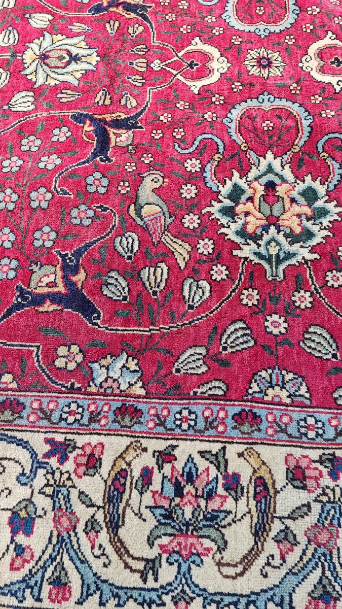 TAPIS  D'ORIENT IRAN NOUÉ MAIN PERSAN FAIT VERS 1960-photo-7