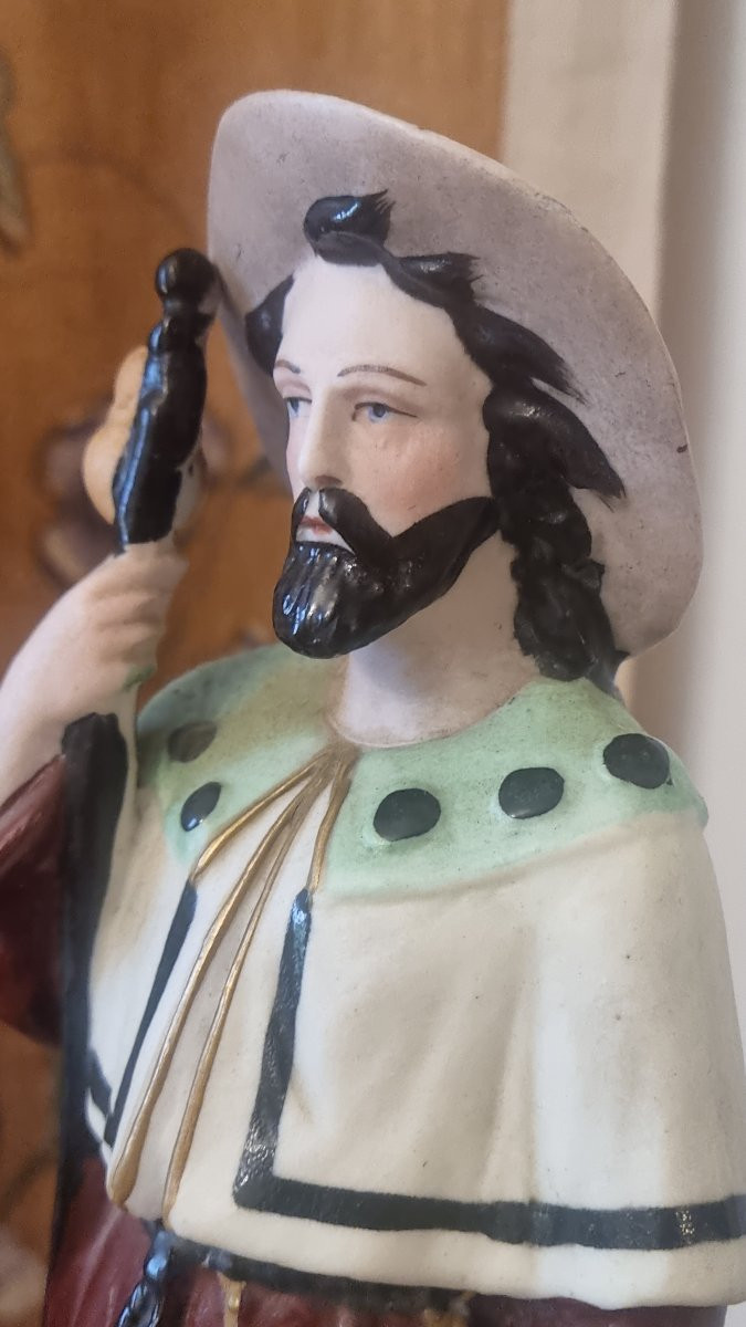 Saint Roch Statue In Biscuit Porcelain Letu & Mauger At l'Isle Adam San Rocco-photo-2