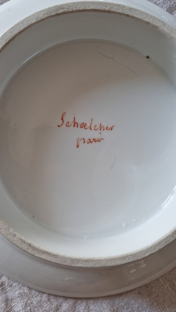 MANUFACTURE DE SCHOELCHER PORCRLAINE DE PARIS PRESENTOIR À GATEAUX LOCRÉ-photo-1