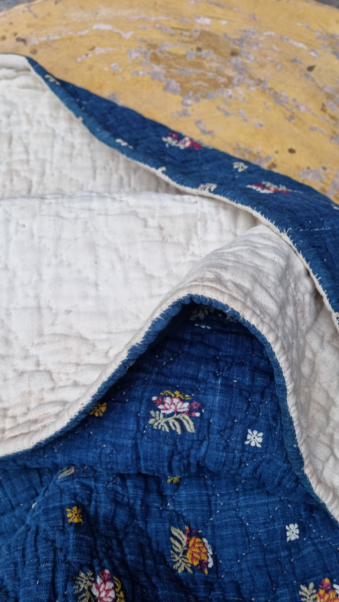 Provence Quilted Blanket Boutis Boutis 18th Century Indigo-photo-4