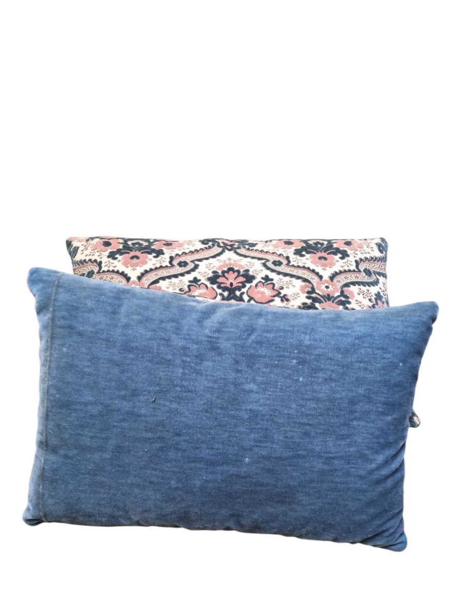 DEUX COUSSINS DE STYLE DÉCORATION VELOURS -photo-4