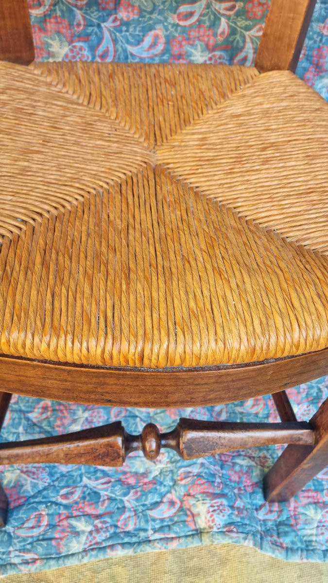 CHAISE PAILLÉE FIN XVIIIe DEBUT XIXe FLEUR DE LYS PROVENCE-photo-2