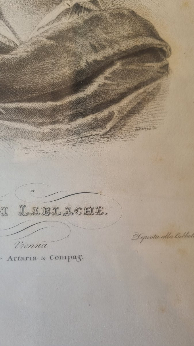 GRAVURE DE LUIGI LABLACHE VERS 1825 OPERA MUSIQUE DONIZETTI BELLINI-photo-1