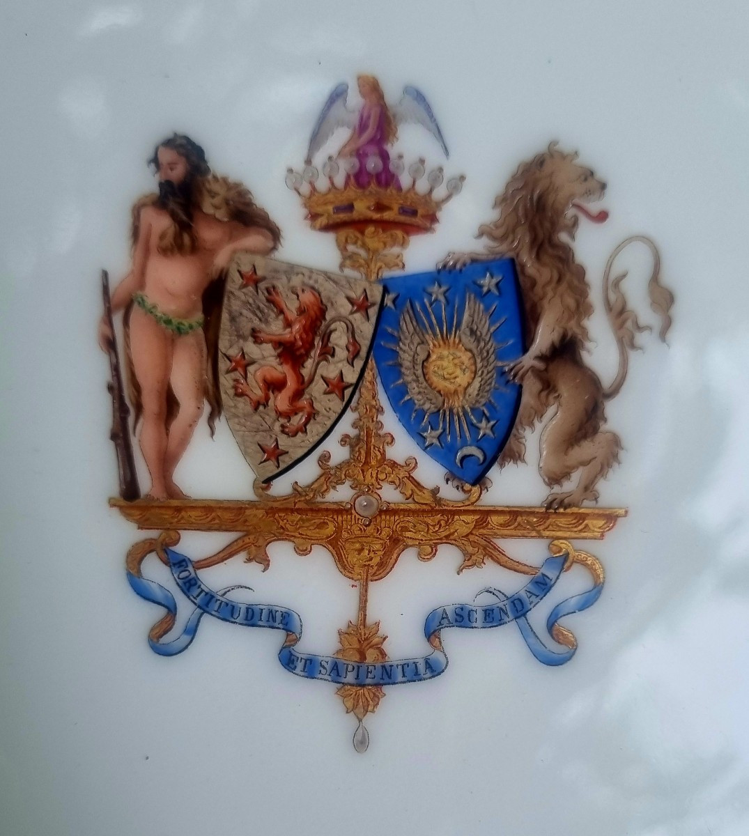 Series Of 20 Plates Coat Of Arms Crown Of Count Lostanges Crimean War Napoleon III  -photo-4