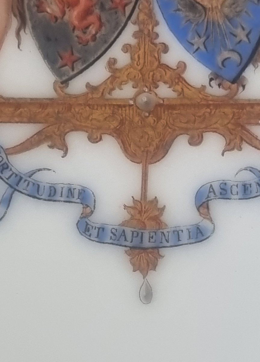 Series Of 20 Plates Coat Of Arms Crown Of Count Lostanges Crimean War Napoleon III  -photo-6