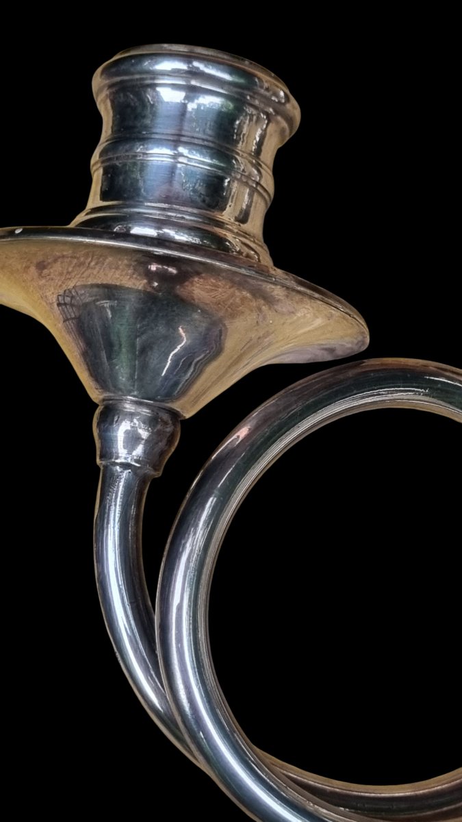 PAIRE D'APPLIQUES EN BRONZE ARGENTÉ ORFEVRE BOUIN HENRY TABURET LOUIS XVI-photo-5