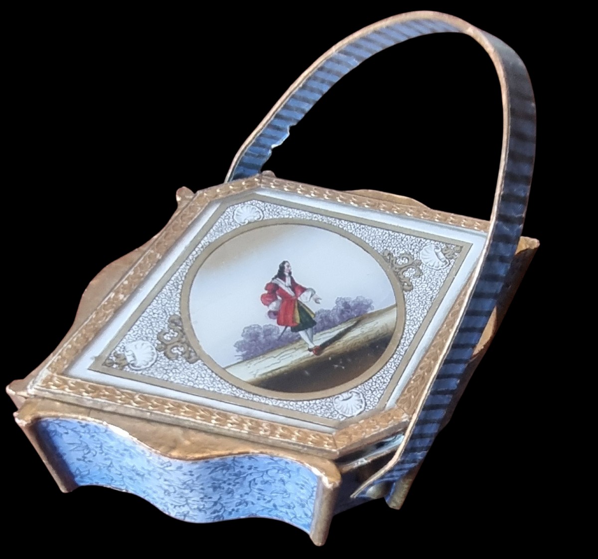 BOÎTE À DRAGÉES ÉPOQUE LOUIS-PHILIPPE FIXÉ SOUS VERRE CIRCA 1840 CHARLES X 