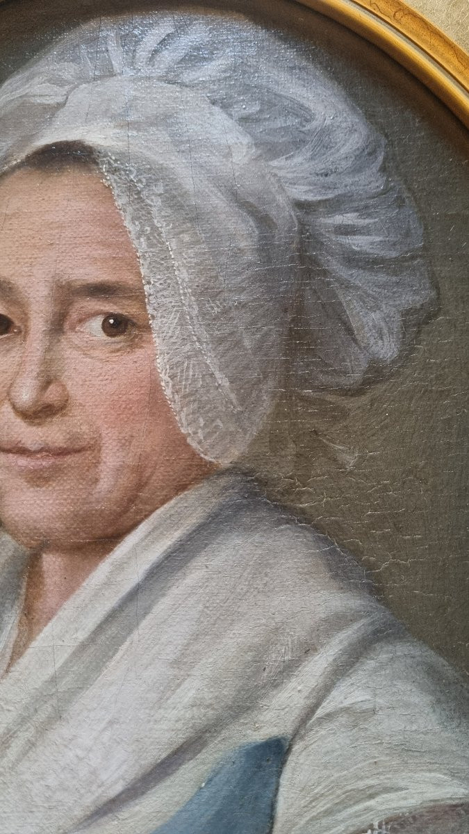 PORTRAIT DE FEMME DE 1802 HUILE sur PANNEAU CHARTRES CHAMPHOL NORMANDIE-photo-1