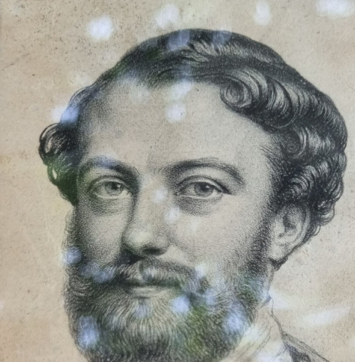 RARE GRAVURE DU COMTE DE CHAMBORD VERS 1860 - SOUVENIR ROYALISTE Belle provenance -photo-2