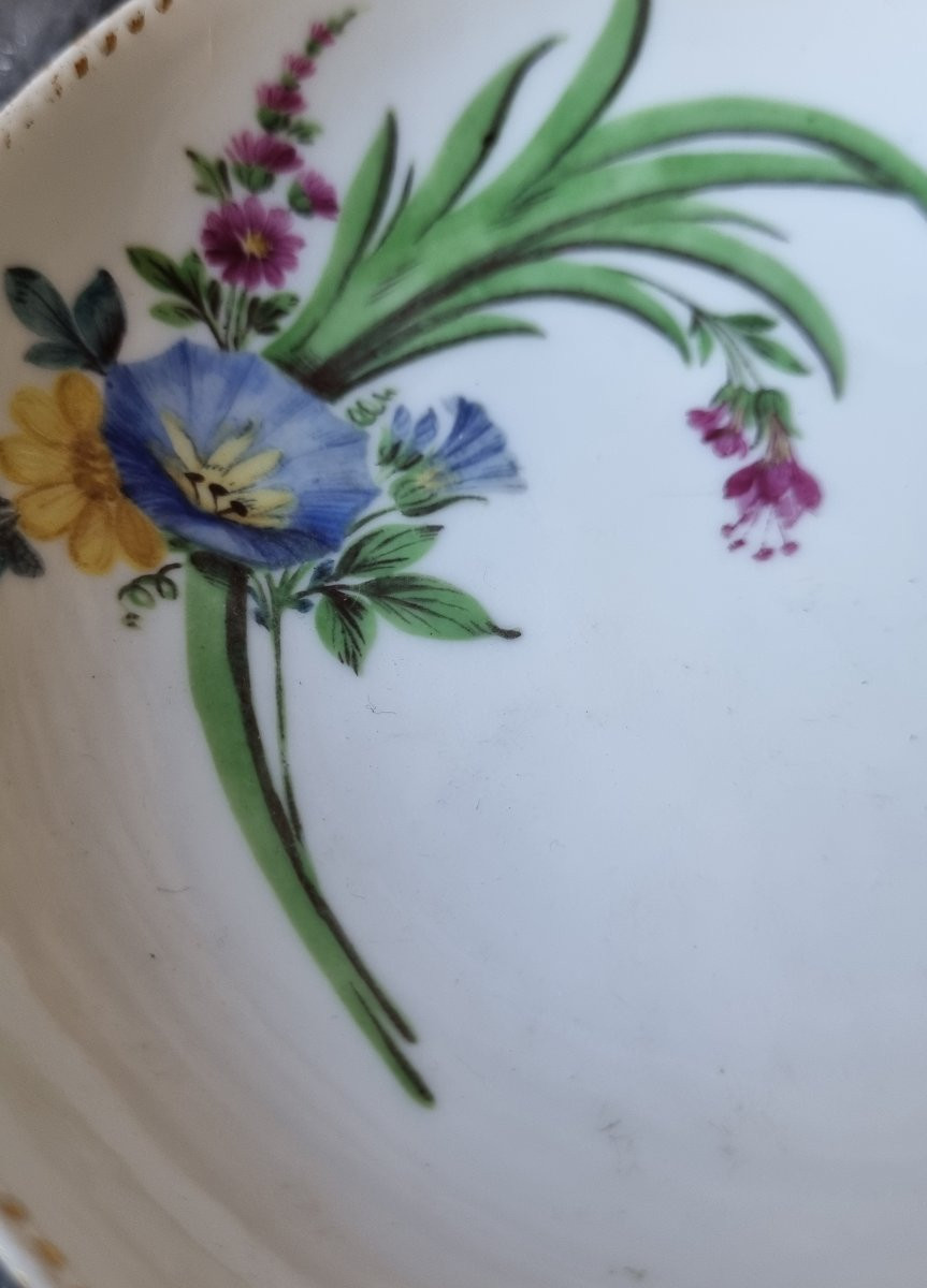 Meissen Porcelain Marcolini Period Cup And Saucer 18th Century-photo-1