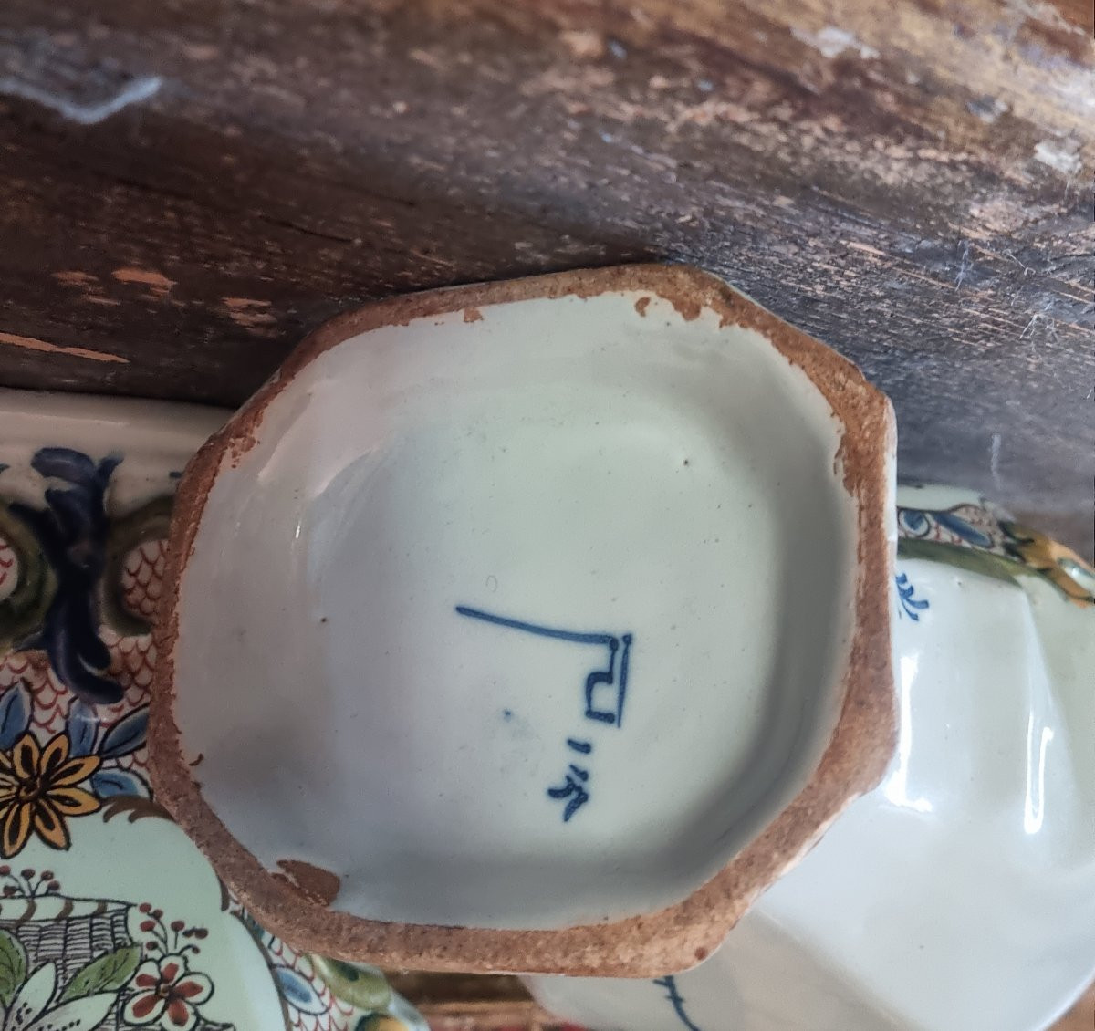 PAIRE DE POTS COUVERTS POTICHE FAIENCE DE DELFT XVIIIe MANUFACTURE DE LA HACHE BIJL-photo-3