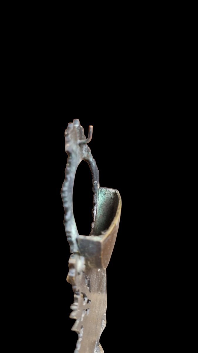PORTE-MONTRE EN BRONZE PATINÉ ÉPOQUE CHARLES X VERS 1825-photo-1