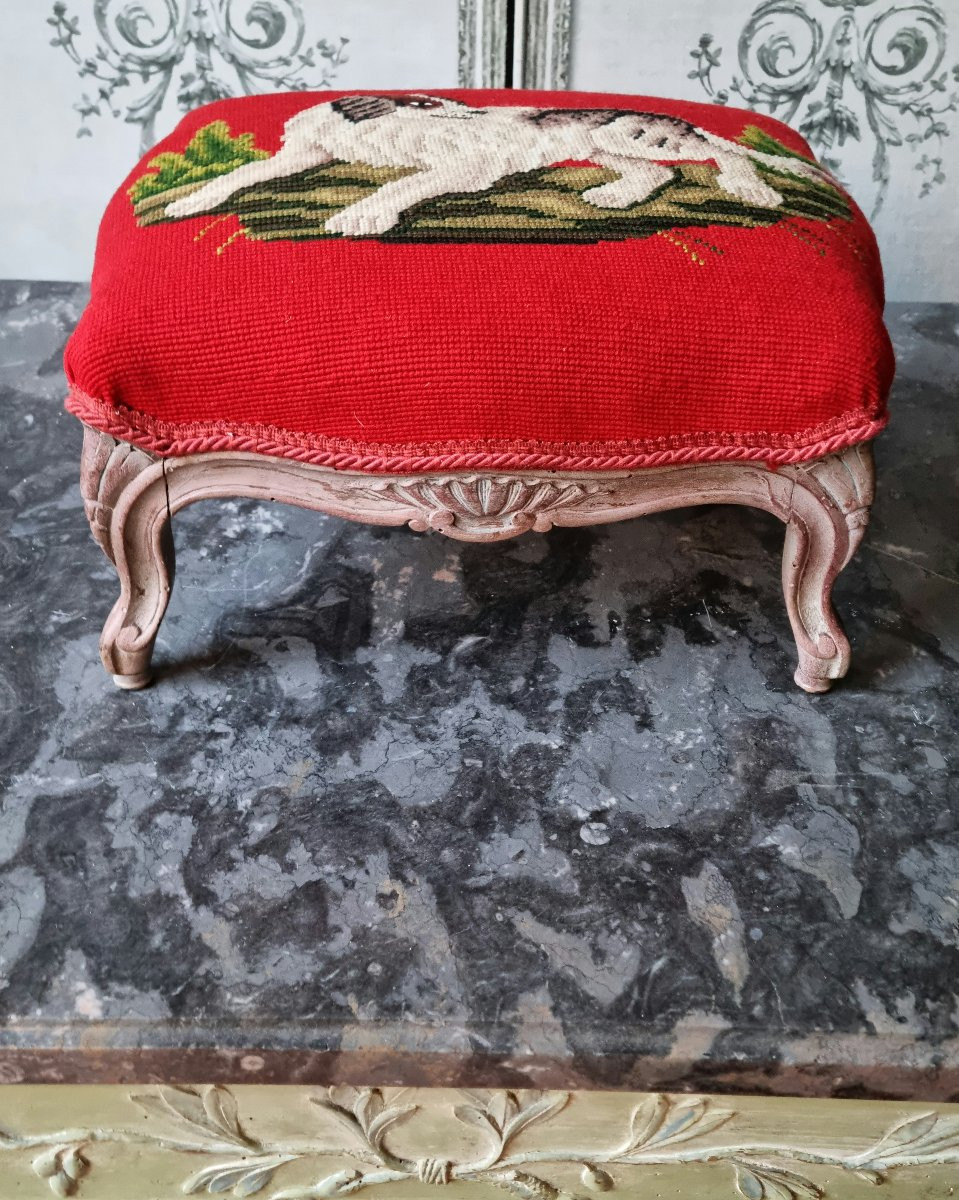 Louis XV Style Footrest Dog Stool-photo-2